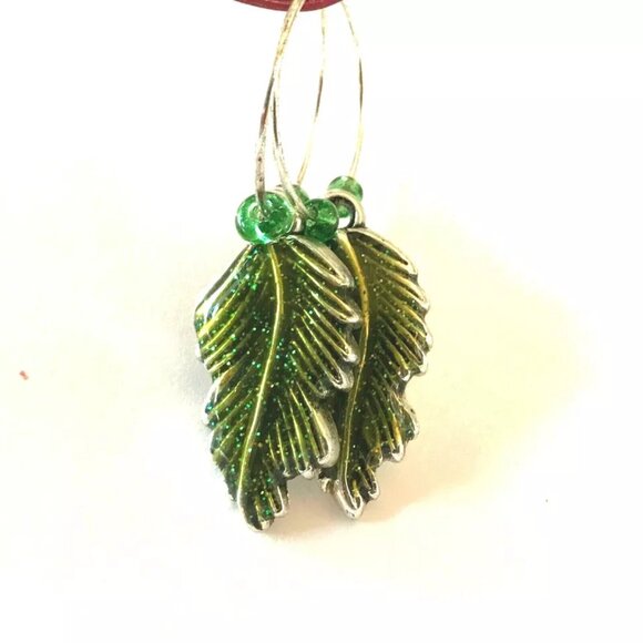 Leaf Earrings Fall Thanksgiving Autumn Tree Leaves Halloween Harvest Plated - Picture 2 of 9